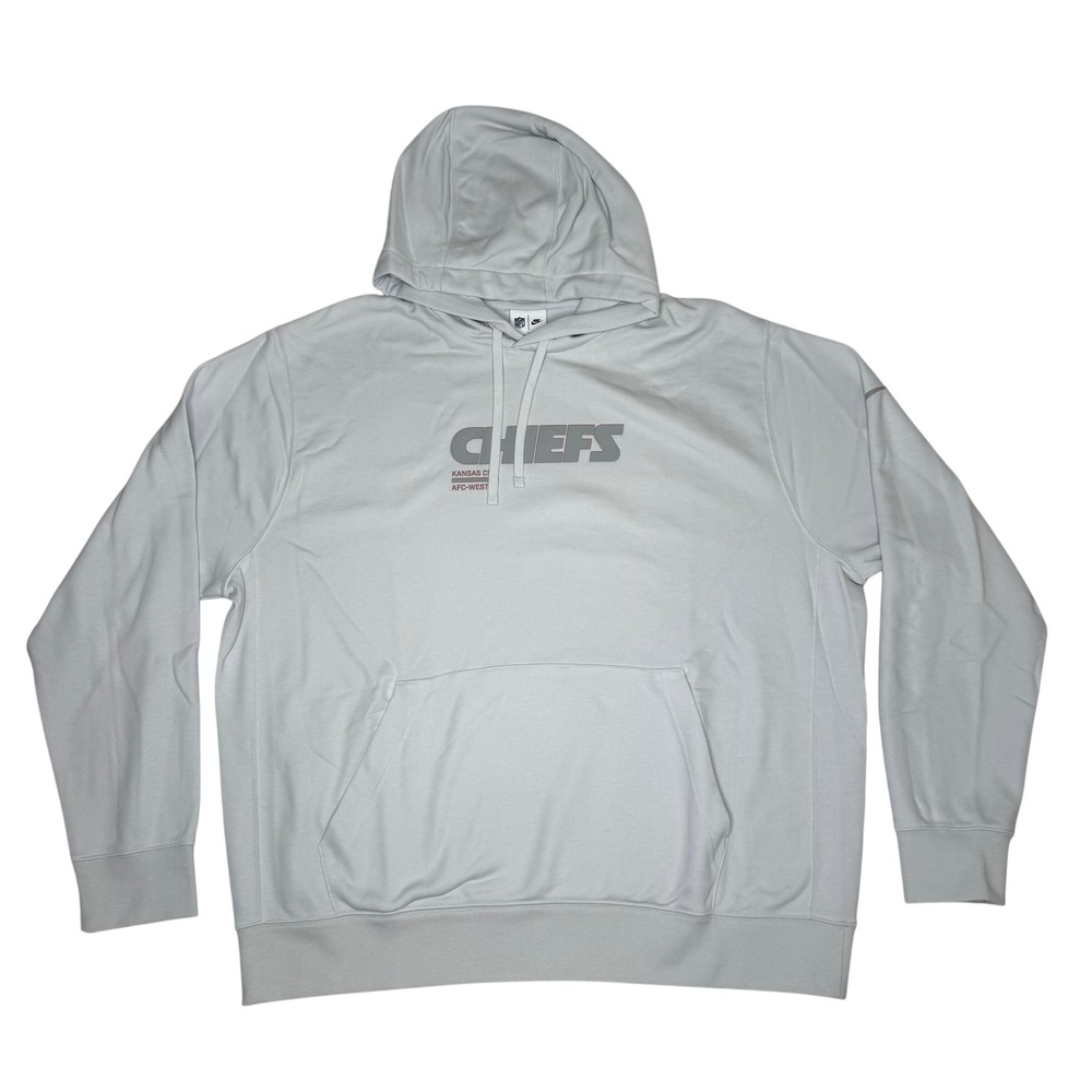 NWT Nike Kansas City Chiefs Edge Pack French Terry Hoodie Men's XL Gray
